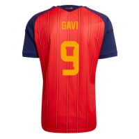 Camisa de Futebol Espanha Paez Gavi #9 Equipamento Principal Mundo 2026 Manga Curta